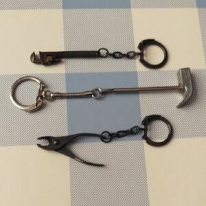 Vintage Miniature Tool Keychain Set